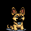 german shepherd pixel art